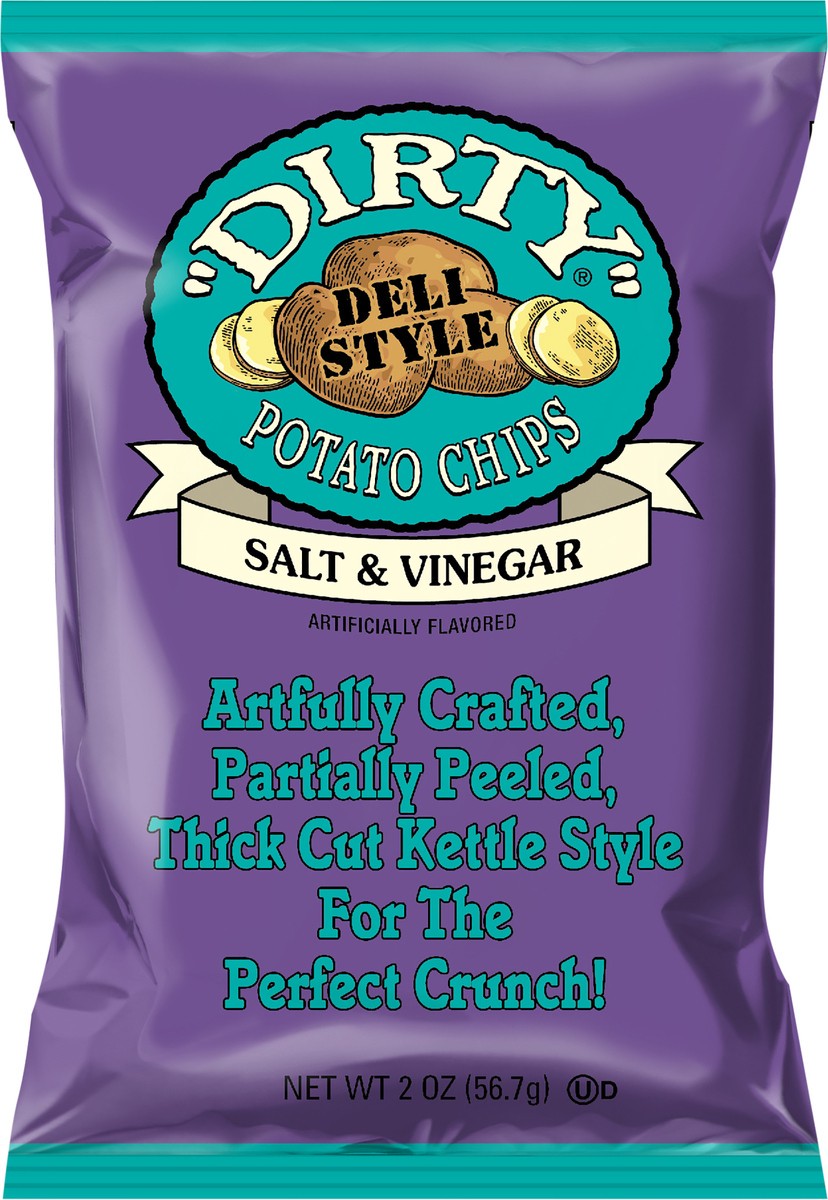 slide 3 of 7, Dirty Potato Chips Salt & Vinegar Kettle Chips, 2 oz