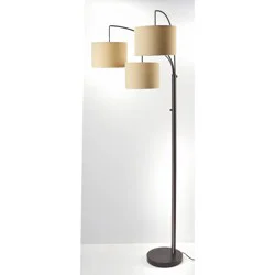 Room & Retreat Home Burlap 3 Arc Floor Lamp 81", Bronze