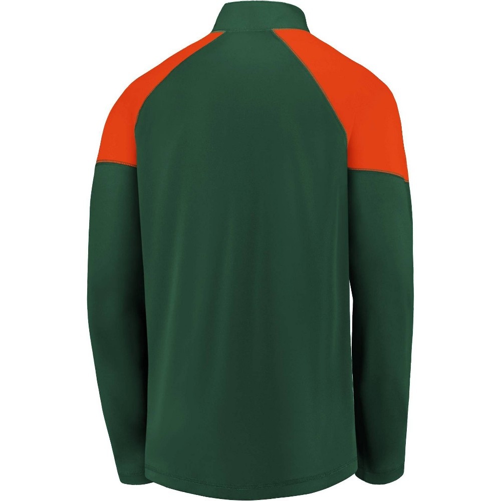 slide 2 of 3, NCAA Miami Hurricanes Men's 1/4-Zip Sweatshirt - XL, 1 ct