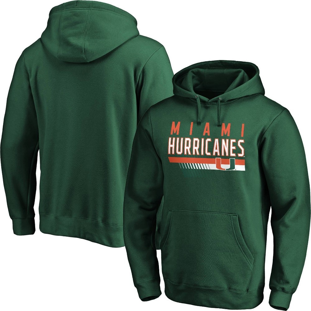 slide 3 of 3, NCAA Miami Hurricanes Men's Fleece Hoodie - XL, 1 ct