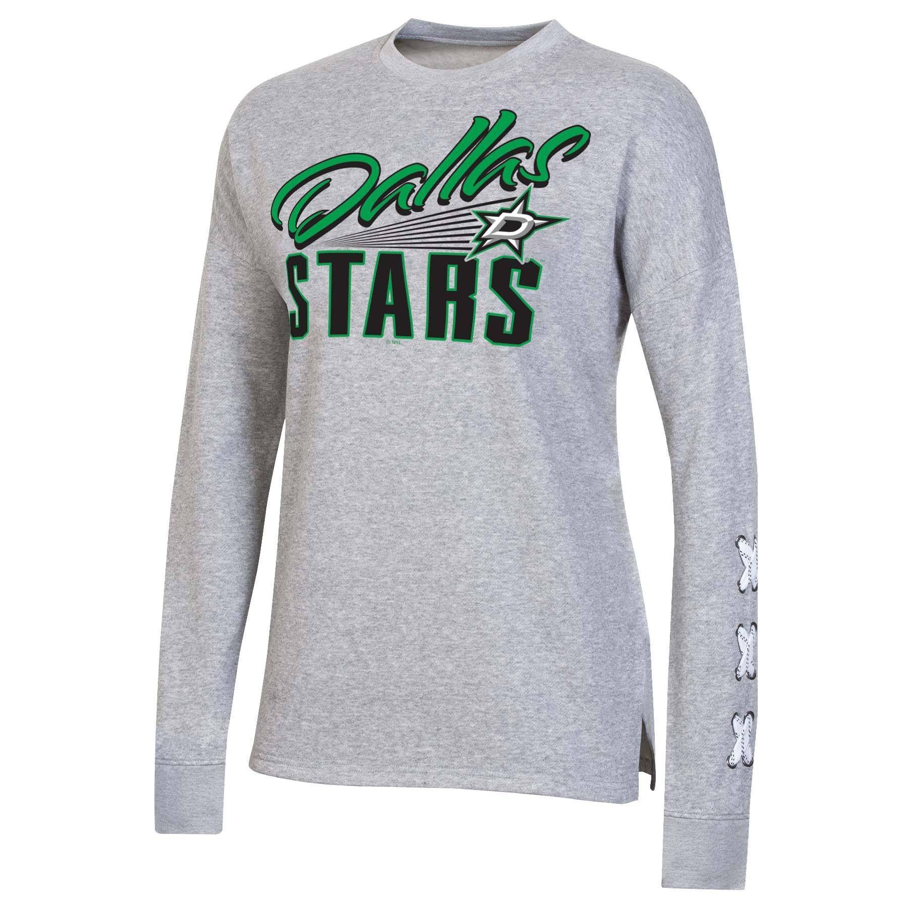 slide 1 of 2, NHL Dallas Stars Women's Netminder Open Neck Fleece Sweatshirt - XL, 1 ct