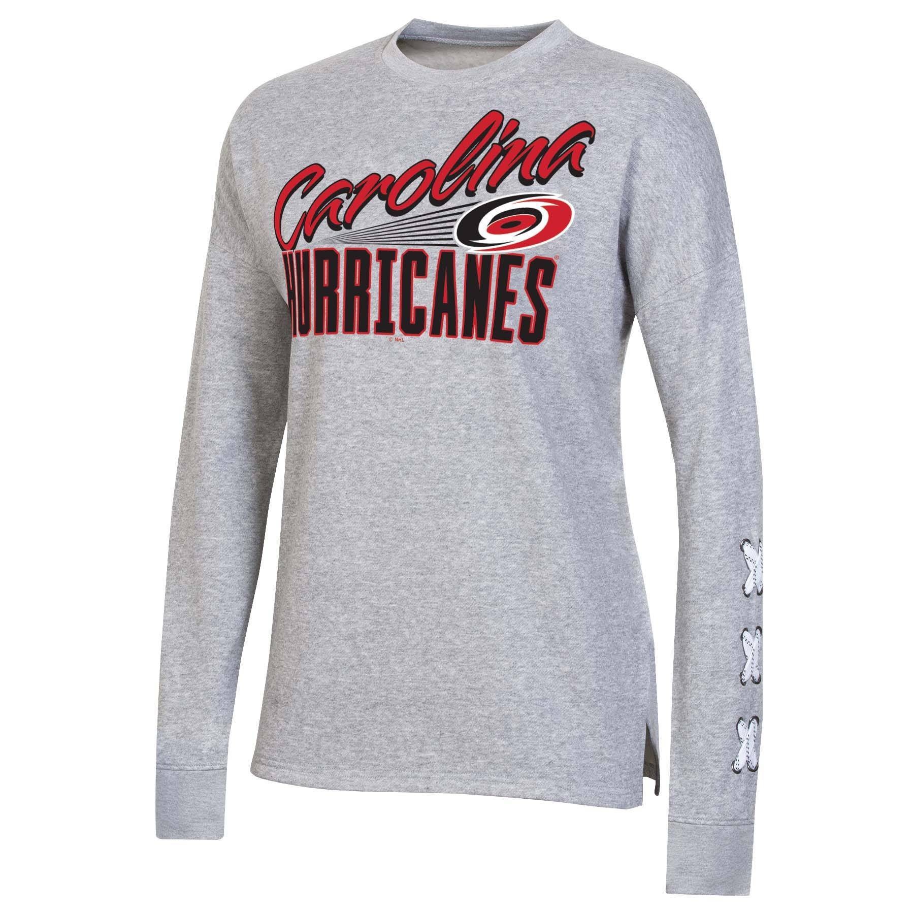 slide 1 of 2, NHL Carolina Hurricanes Women's Netminder Open Neck Fleece Sweatshirt - XL, 1 ct