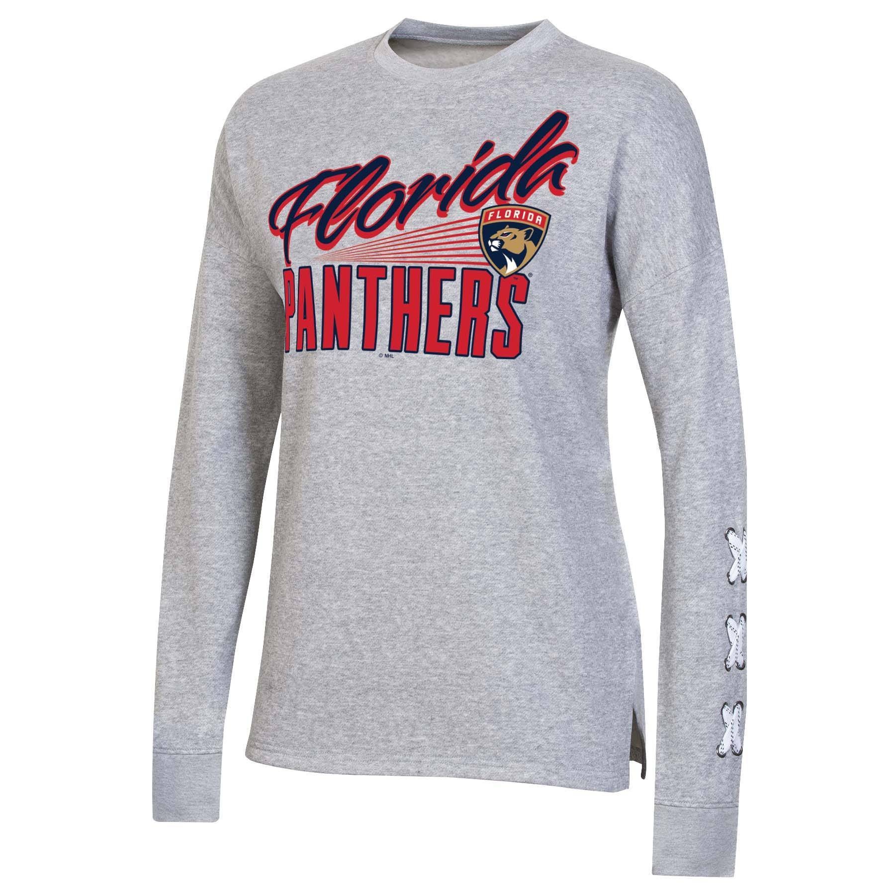 slide 1 of 2, NHL Florida Panthers Women's Netminder Open Neck Fleece Sweatshirt - XL, 1 ct