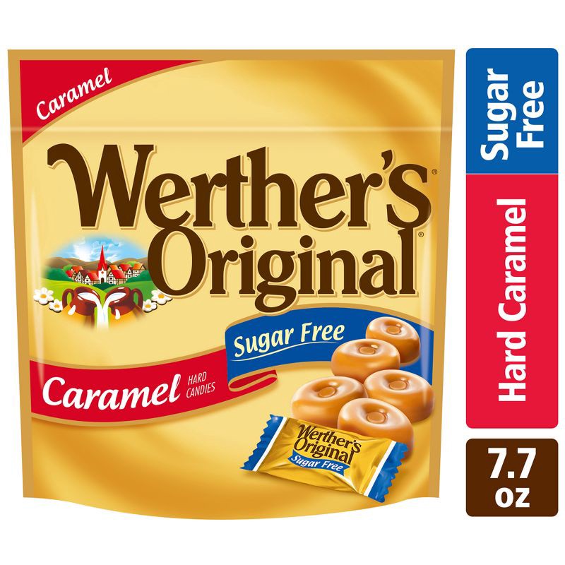 slide 1 of 9, Werther's Original Sugar Free Hard Candy Stand Up Bag – 7.7oz, 7.7 oz