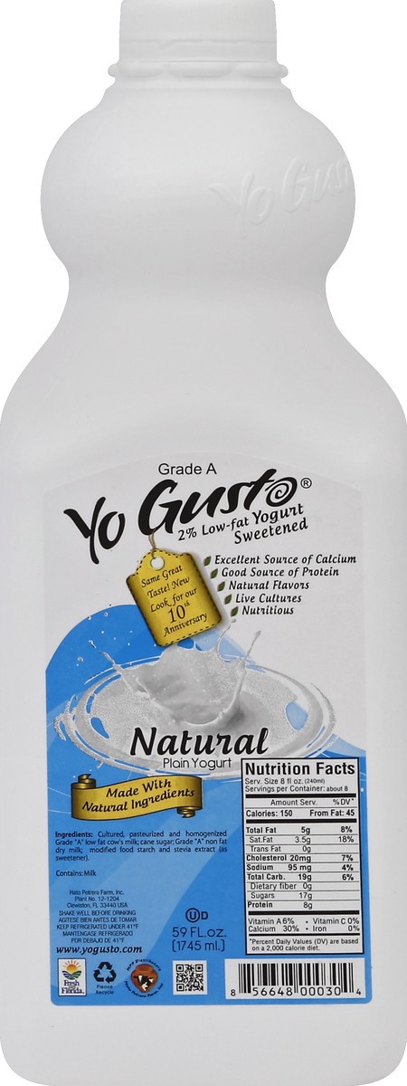 slide 3 of 4, YoGusto Yogurt 59 oz, 59 oz