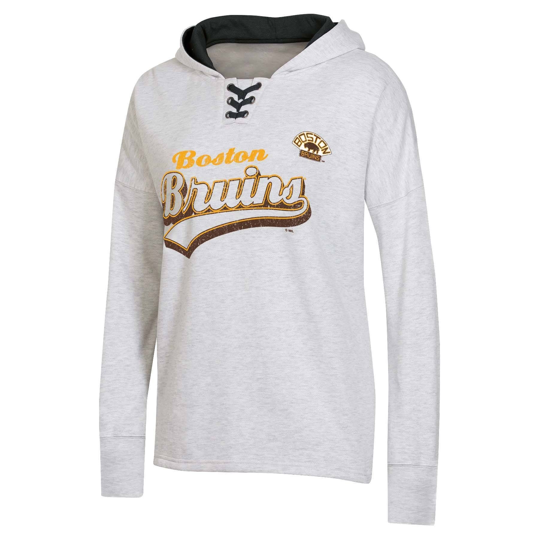 slide 1 of 2, NHL Boston Bruins Women's Long Sleeve Vintage Hoodie - XL, 1 ct