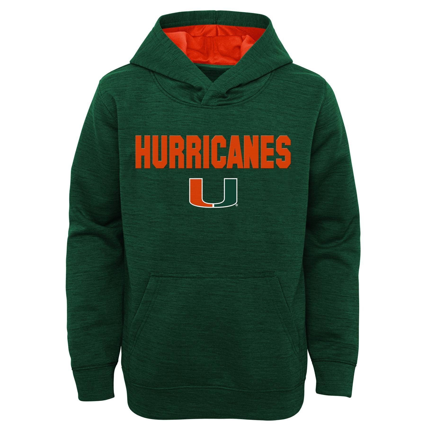 slide 1 of 1, NCAA Miami Hurricanes Boys' Scuba Knit Hoodie - XL, 1 ct