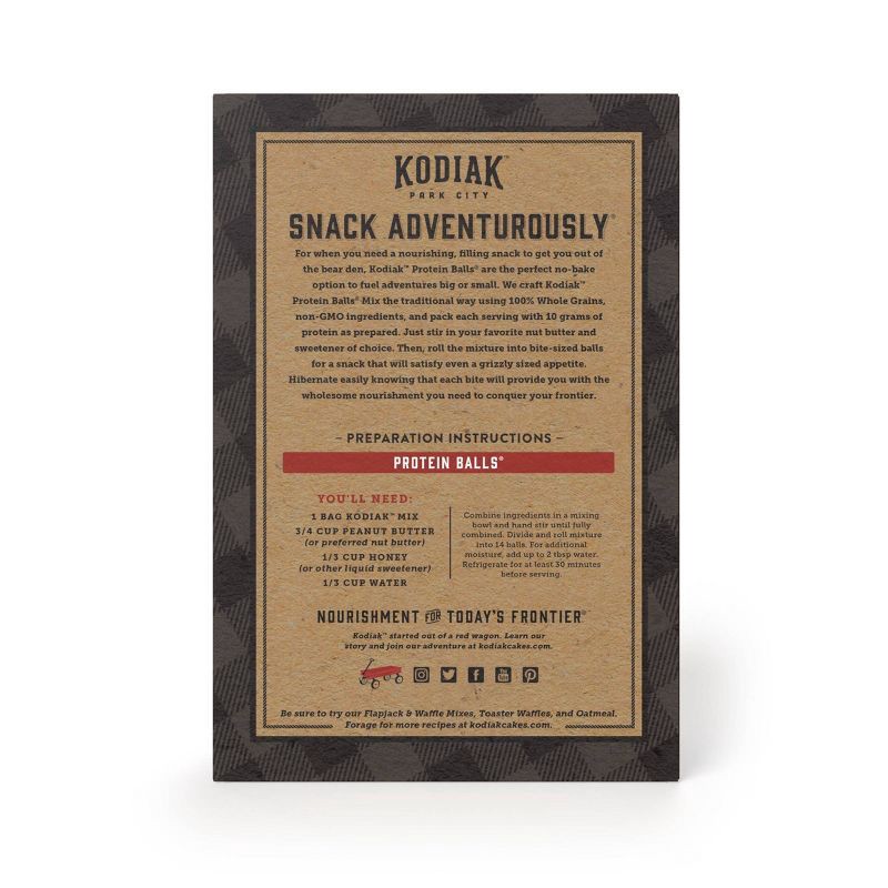 slide 3 of 6, Kodiak Cakes Kodiak No-Bake Protein Ball Mix Oatmeal Chocolate Chip - 12.7oz, 12.7 oz