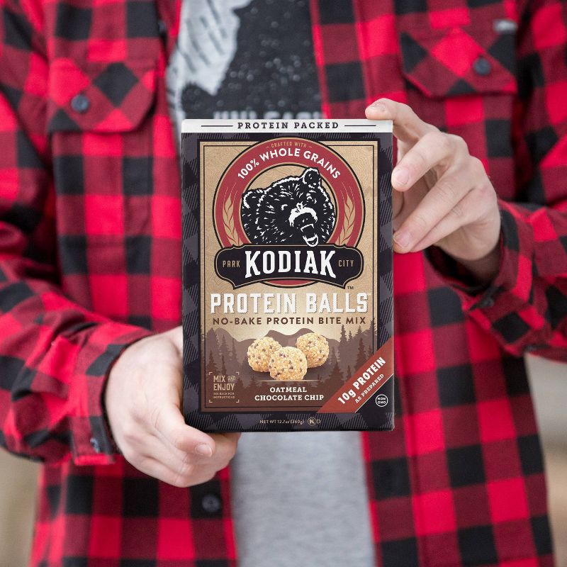 slide 4 of 6, Kodiak Cakes Kodiak No-Bake Protein Ball Mix Oatmeal Chocolate Chip - 12.7oz, 12.7 oz