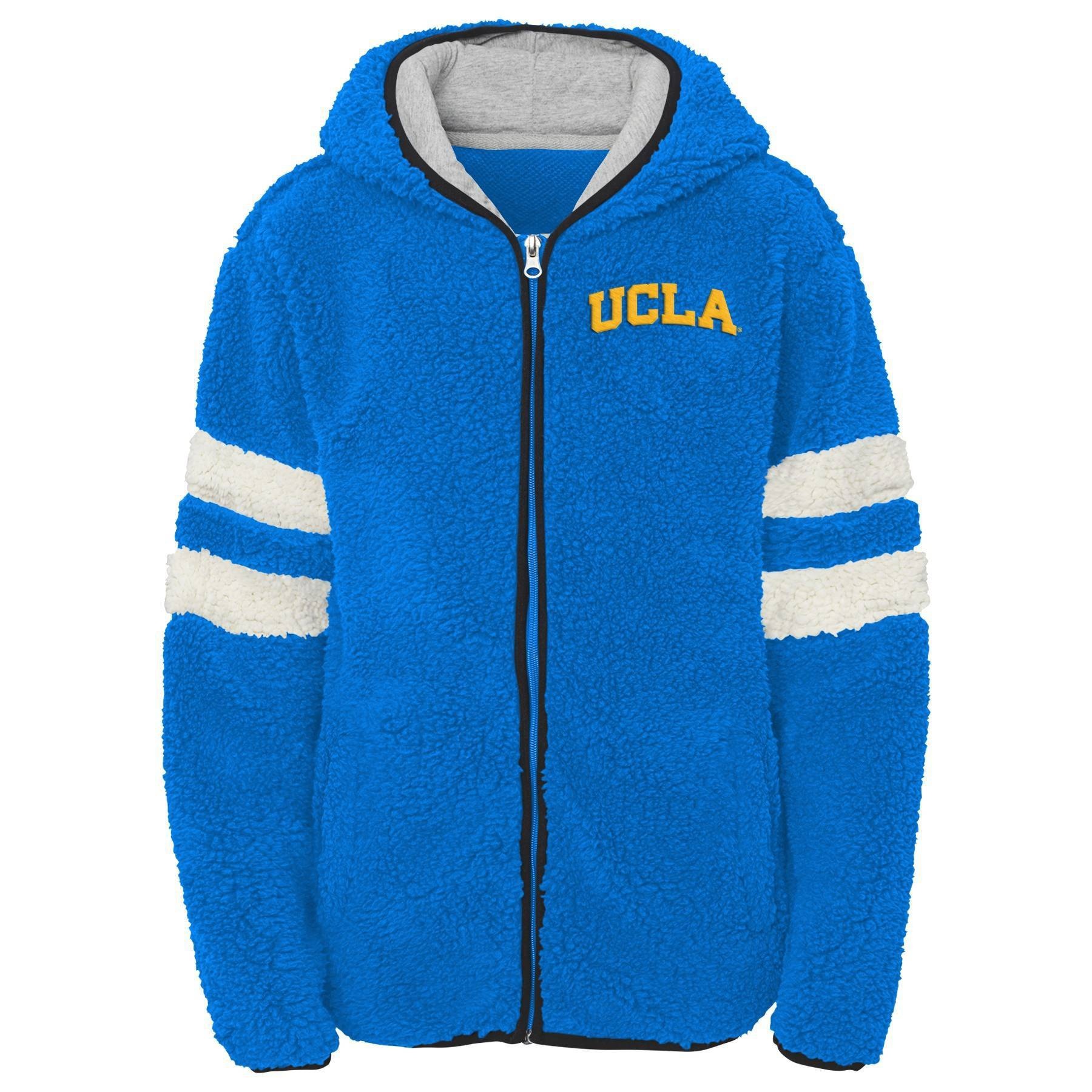 slide 1 of 1, NCAA UCLA Bruins Girls' Zip-Up Sherpa Hoodie - XL, 1 ct