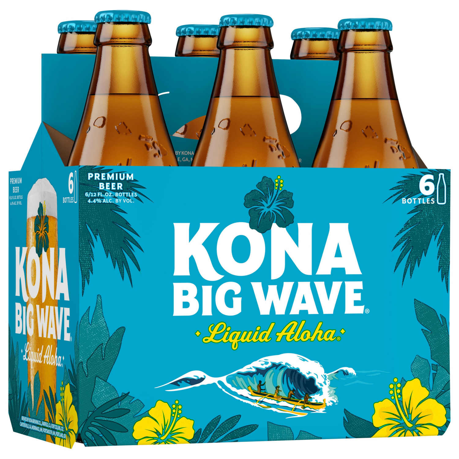 slide 2 of 3, Kona Big Wave Premium Liquid Aloha Beer 6 - 12 fl oz Bottles, 6 ct