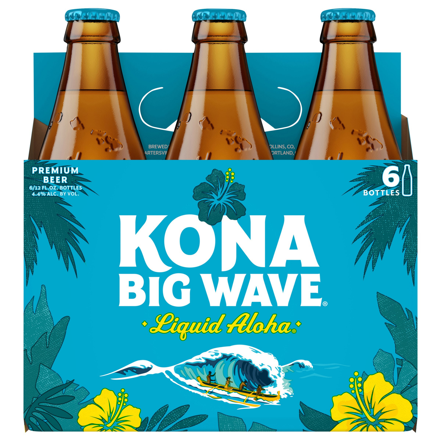 slide 1 of 3, Kona Big Wave Premium Liquid Aloha Beer 6 - 12 fl oz Bottles, 6 ct