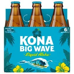 Kona Big Wave Premium Liquid Aloha Beer 6 - 12 fl oz Bottles