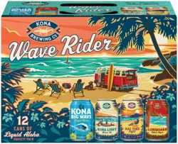 Kona Brewing Co. Liquid Aloha Wave Rider Beer Variety Pack 12 - 12 fl oz Cans