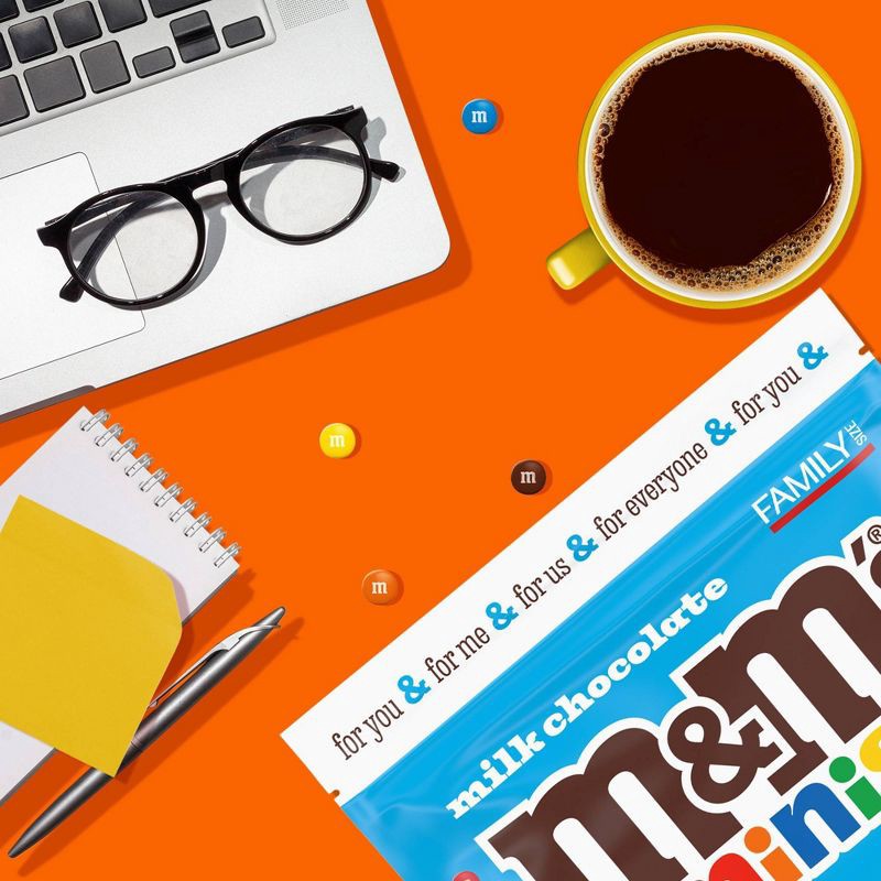 slide 4 of 8, M&M's Milk Chocolate Minis Candy - Family Size Candy Bag 16.9oz, 16.9 oz