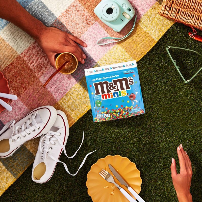 slide 6 of 8, M&M's Milk Chocolate Minis Candy - Family Size Candy Bag 16.9oz, 16.9 oz