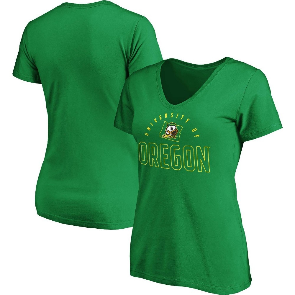 slide 3 of 3, NCAA Oregon Ducks Women's Short Sleeve V-Neck T-Shirt - XL, 1 ct