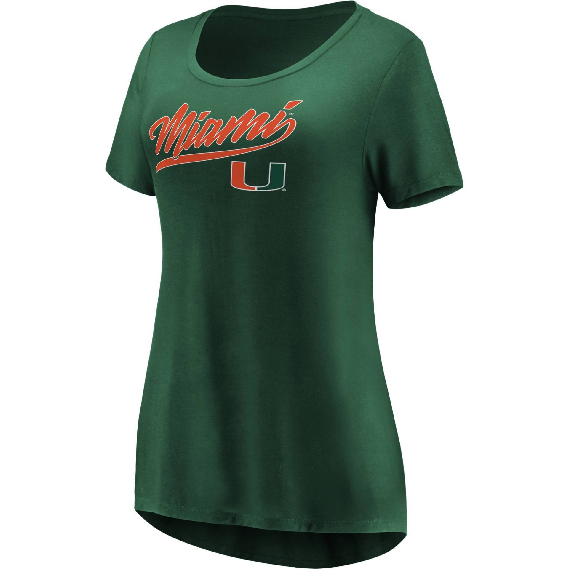 slide 1 of 3, NCAA Miami Hurricanes Women's Short Sleeve Scoop Neck T-Shirt - XL, 1 ct