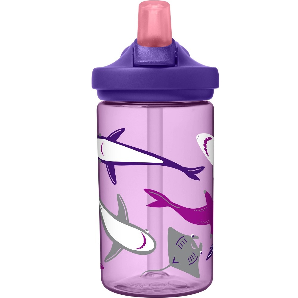 slide 2 of 5, CamelBak Eddy+ 14oz Kids' Tritan Renew Water Bottle - Purple Shark, 1 ct