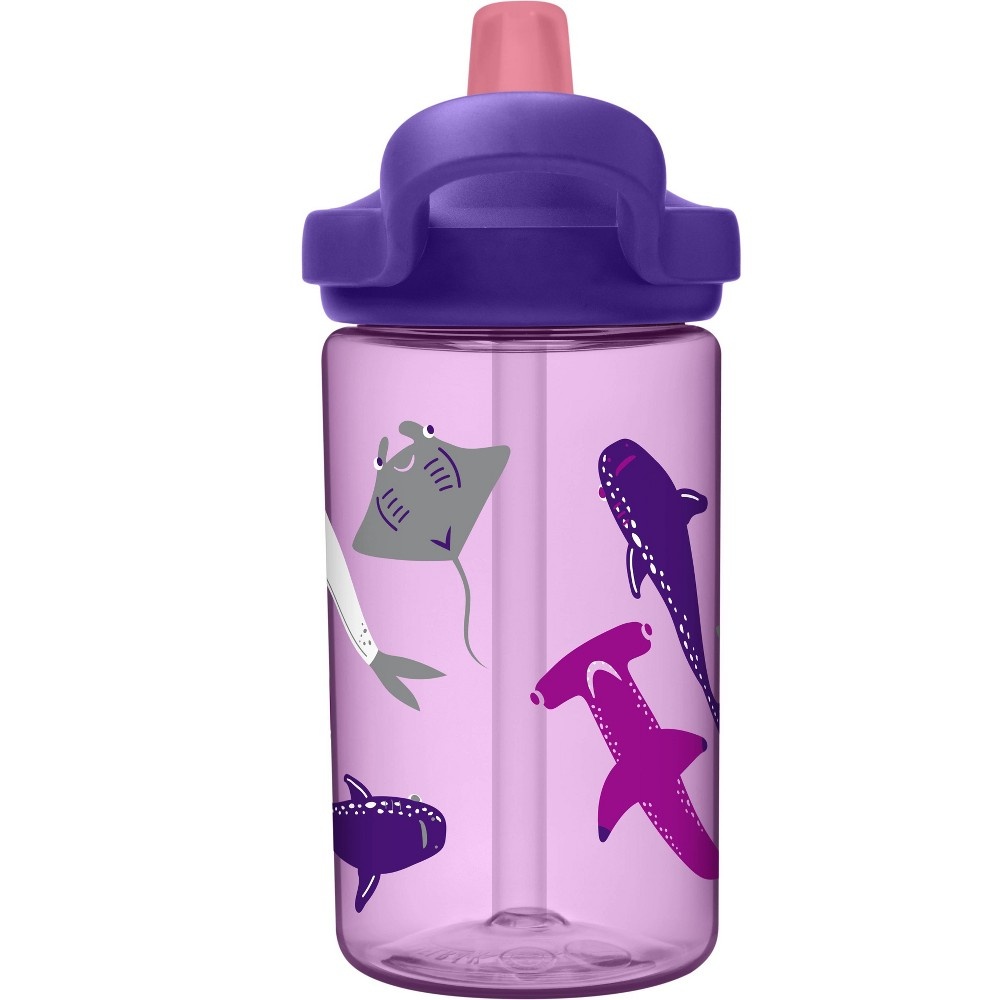 slide 4 of 5, CamelBak Eddy+ 14oz Kids' Tritan Renew Water Bottle - Purple Shark, 1 ct