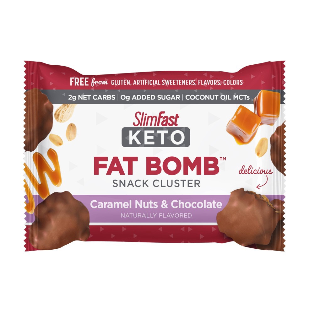 SlimFast Slimfast Keto Fat Bomb Choclate Caramel Nut Clusters - 14-. 14 ...