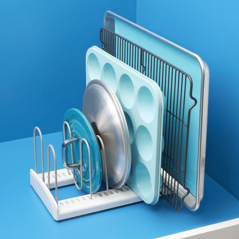 slide 4 of 4, YouCopia StoreMore Pan & Lid 11" Rack, 1 ct