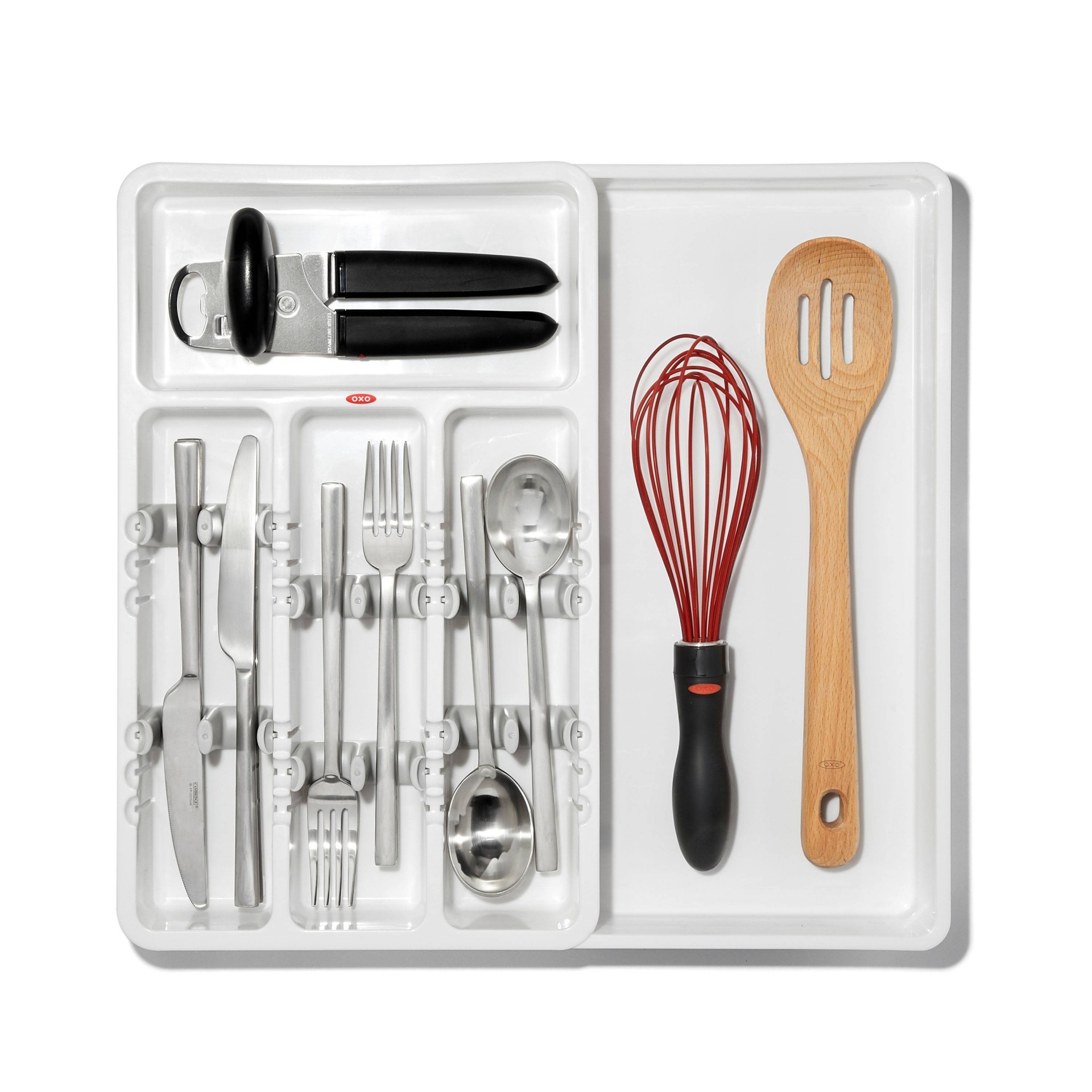 slide 1 of 5, OXO Expandable Utensil Organizer, 1 ct