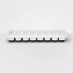 Ice Cube Tray - Brightroom™: 16-Cavity, Dishwasher-Safe, Gray & White, Freezer Mold