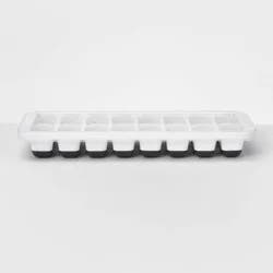 Ice Cube Tray - Brightroom™: 16-Cavity, Dishwasher-Safe, Gray & White, Freezer Mold