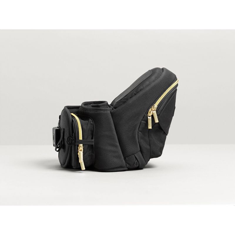 slide 5 of 16, Tushbaby Hip Seat Baby Carrier - Black/Gold, 1 ct
