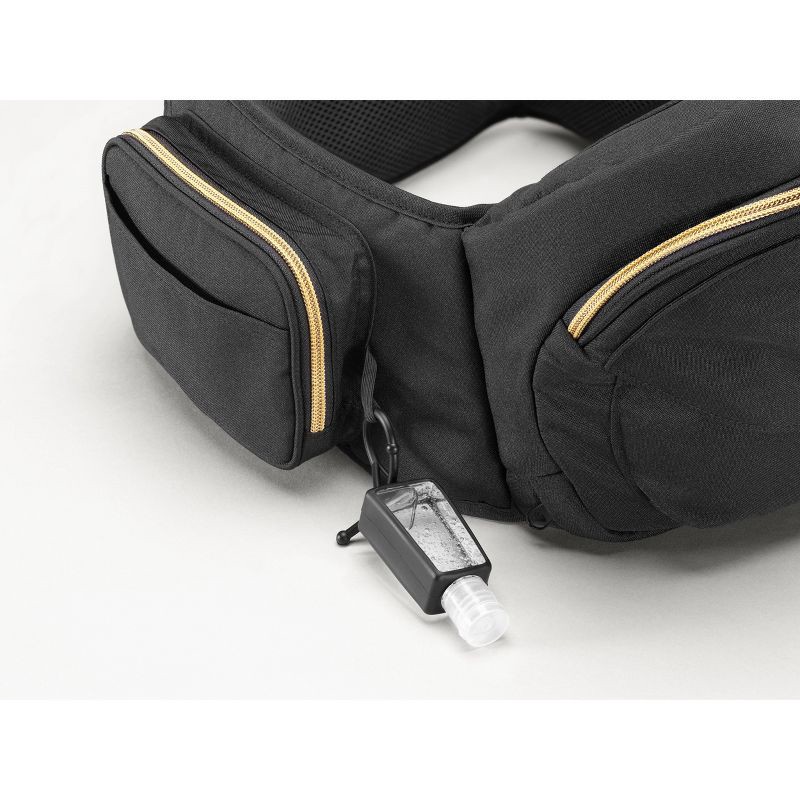 slide 7 of 16, Tushbaby Hip Seat Baby Carrier - Black/Gold, 1 ct