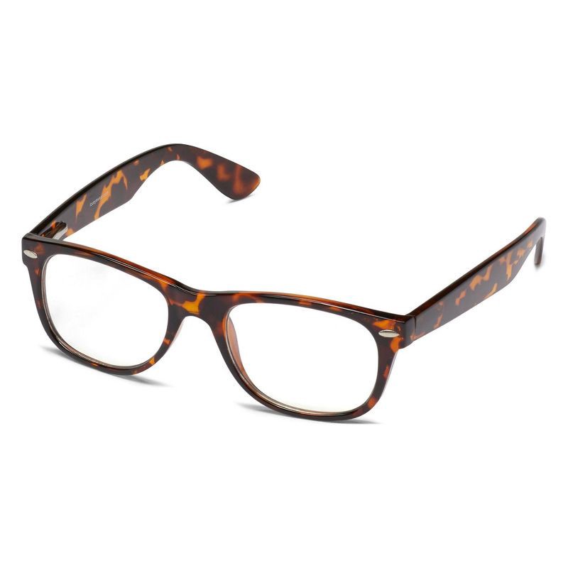 slide 2 of 5, ICU Eyewear Screen Vision Blue Light Filtering Rectangular Glasses - Dark Tortoise, 1 ct