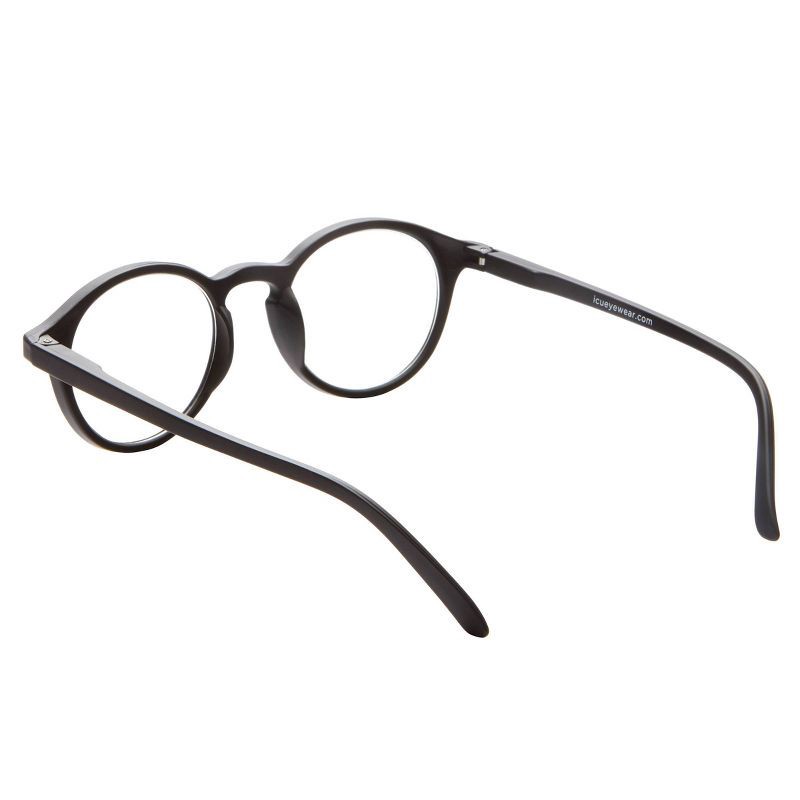 slide 5 of 7, ICU Eyewear Screen Vision Blue Light Filtering Round Glasses - Matte Black, 1 ct