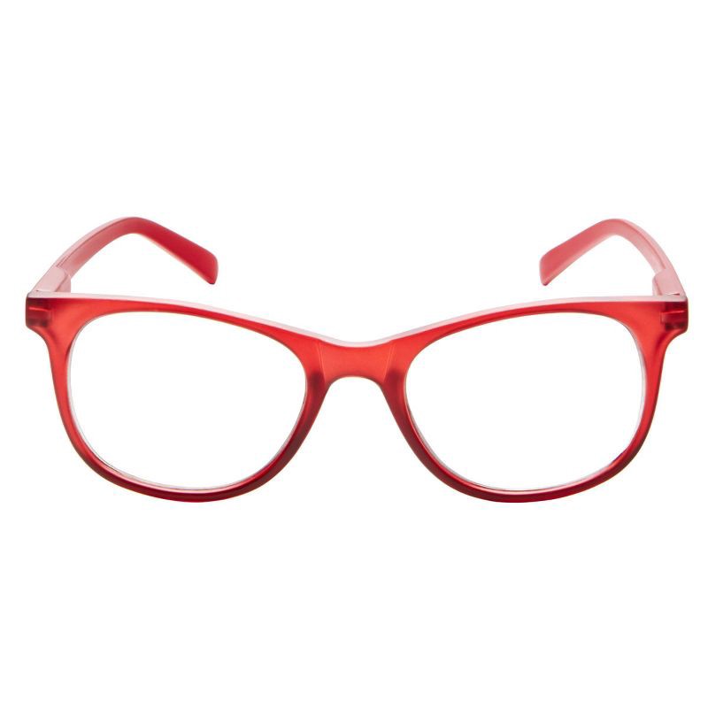 slide 5 of 5, ICU Eyewear Screen Vision Blue Light Filtering Oval Glasses - Red, 1 ct