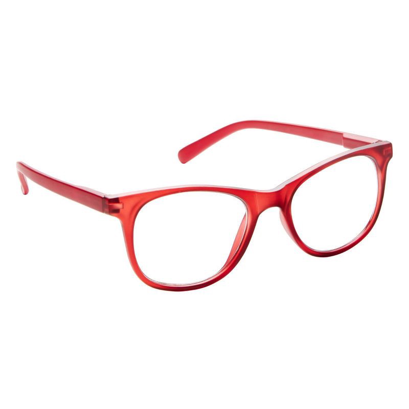 slide 4 of 5, ICU Eyewear Screen Vision Blue Light Filtering Oval Glasses - Red, 1 ct