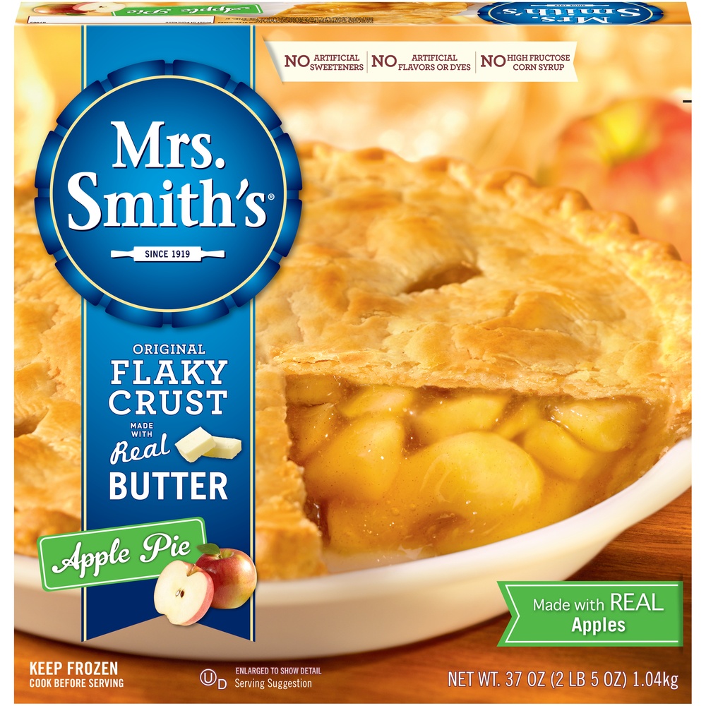 slide 1 of 8, Mrs. Smith's Pie, Pre Baked, Apple, 37 oz