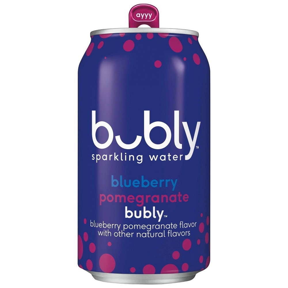 slide 3 of 5, bubly Blueberry Pomegranate Sparkling Water - 8pk/12 fl oz Cans, 8 ct; 12 fl oz
