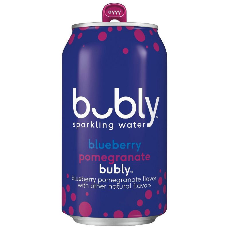 slide 4 of 6, bubly Blueberry Pomegranate Sparkling Water - 8pk/12 fl oz Cans, 8 ct; 12 fl oz