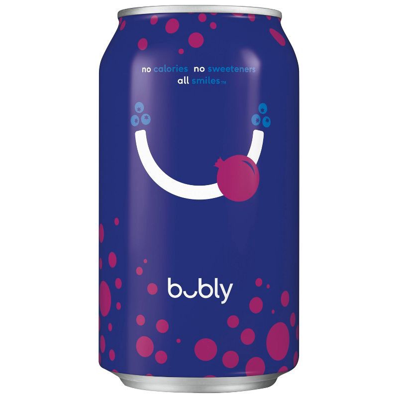 slide 5 of 6, bubly Blueberry Pomegranate Sparkling Water - 8pk/12 fl oz Cans, 8 ct; 12 fl oz