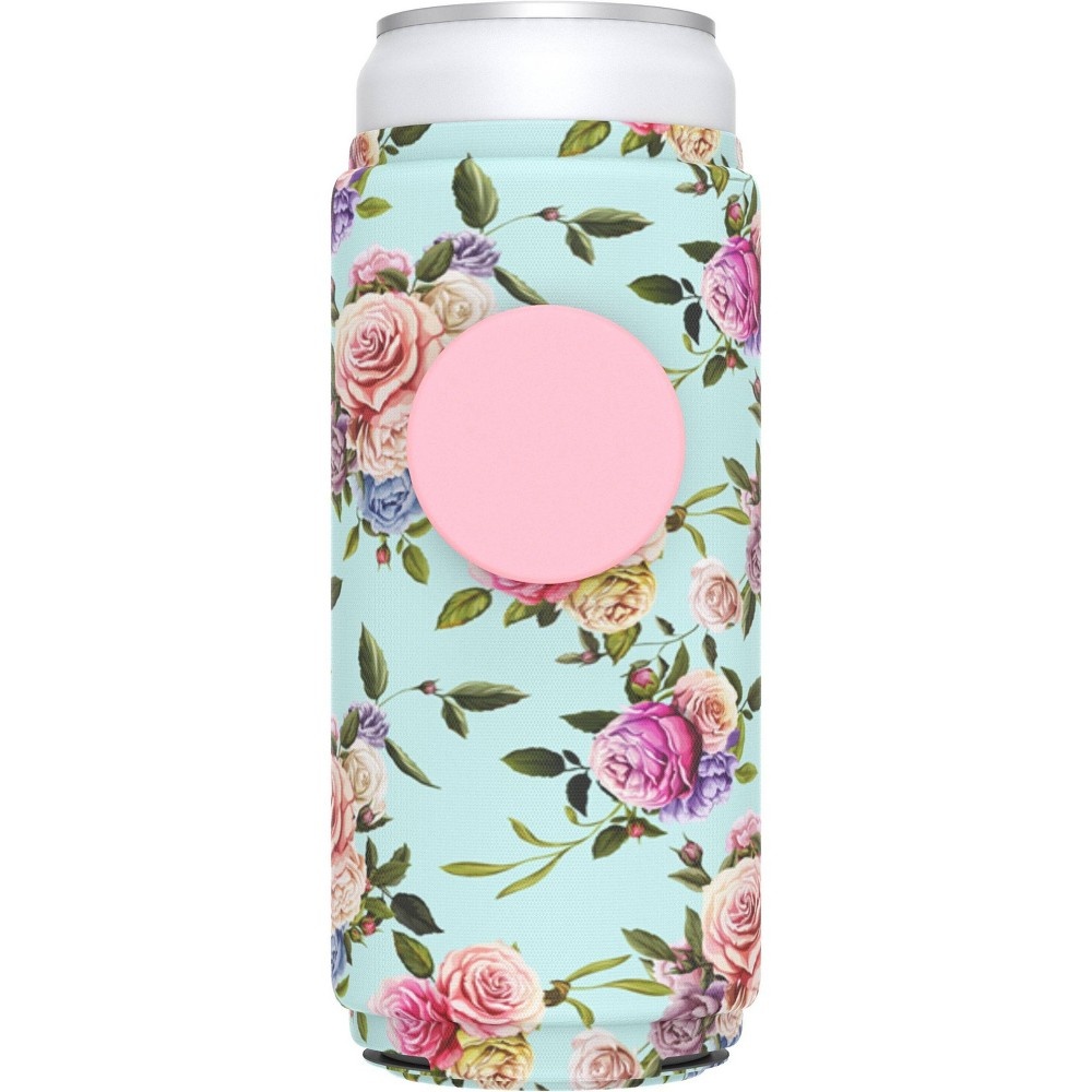 slide 3 of 6, PopSockets PopThirst Slim Can Holder - Retro Wild Rose, 1 ct