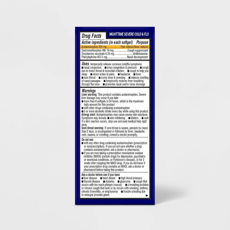 slide 6 of 6, Day/Night Cold & Flu Combo Severe Softgels - 24ct - up&up™, 24 ct