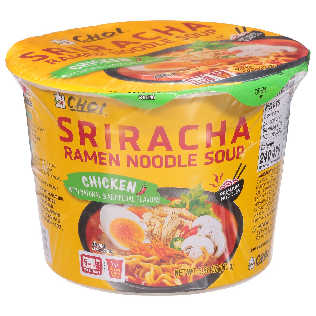 slide 1 of 13, Sriracha Chicken Ramen Noodle Soup 3.88 oz, 3.88 oz