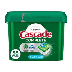 Cascade Fresh Scent Complete Pods Dishwasher Detergents - 55 ct