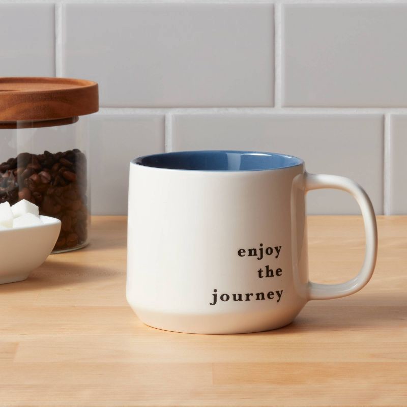 slide 2 of 3, 16oz Stoneware Enjoy The Journey Color Splash Mug - Threshold™, 16 oz