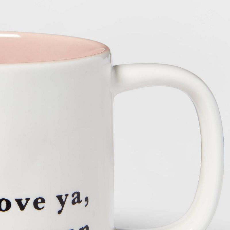 slide 3 of 3, 16oz Stoneware Love Ya Mean It Color Splash Mug - Threshold™: Coffee Mugs, Gifts for Mom, Best Friend Gifts, 16 oz