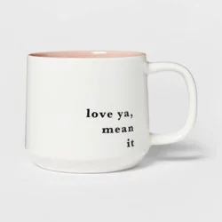 16oz Stoneware Love Ya Mean It Color Splash Mug - Threshold™: Coffee Mugs, Gifts for Mom, Best Friend Gifts