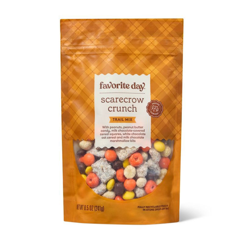 slide 1 of 4, Fall Harvest Scarecrow Crunch Trail Mix - 8.5oz - Favorite Day™, 8.5 oz