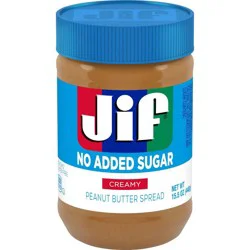 Jif No Added Sugar Creamy Peanut Butter Spread - 15.5oz