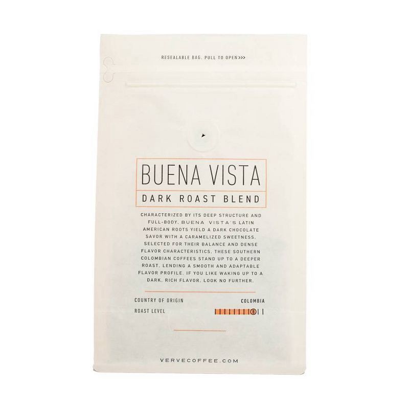 slide 2 of 5, Verve Coffee Roasters Verve Buena Vista Whole Bean Dark Roast Craft Coffee - 12oz, 12 oz