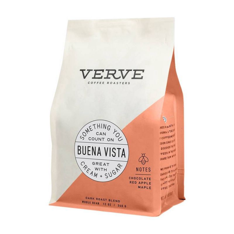 slide 1 of 5, Verve Coffee Roasters Verve Buena Vista Whole Bean Dark Roast Craft Coffee - 12oz, 12 oz